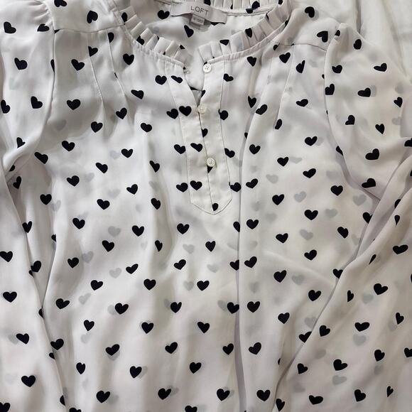 Loft small white and black blouse - Picture 4 of 4